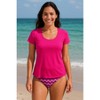 City Threads Women's UPF 50+ Short Sleeve Flowy Swim Rashguard - Made in USA - 2 of 4
