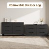 6 Drawer Dresser for Bedroom, 47.2" Wide Freestanding Vertical Drawer Cabinet, Wooden Storage Chest for Living Room, Hallway - 4 of 4