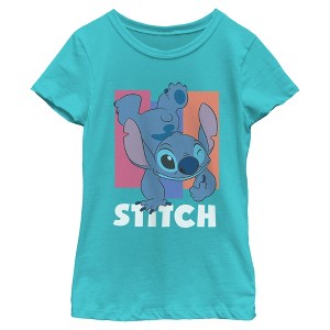 Girls Lilo & Stitch Thumbs Up T Shirt - 1 of 4