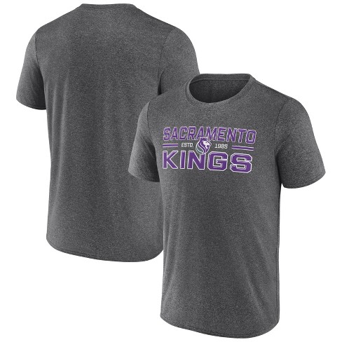 Nba Sacramento Kings Women's Gray Long Sleeve Team Slugger Crew Neck T-shirt  - L : Target