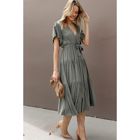 Petal And Pup Womens Barker Dress - Olive L : Target