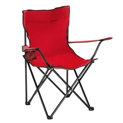 FURNIinspire Outdoor Portable Chair Durable Easy Fold Design for Outdoor Sports and Relaxation, Red, 19.69"*19.69"*31.5"