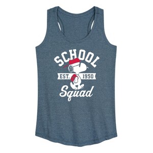 Women's - Peanuts - Snoopy School Squad Graphic Racerback Tank - 1 of 4