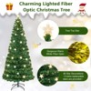 Tangkula 4/5/6/7 FT Artificial Christmas Tree Prelit Fiber Optic Xmas Tree w/ Warm White Lights 8 Light Modes - 4 of 4