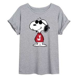 Women's - Peanuts - Joe Cool Nope Not Today Oversized Graphic T-Shirt - 1 of 4