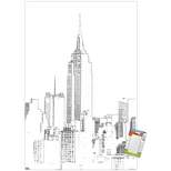 Trends International Line Art - New York Skyline Unframed Wall Poster Prints
