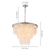 Rennnsan Aerune 24"W 10-Light Tiered Crystal Vintage Dimmable Chandelier in Silver - 3 of 4