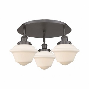 Oxford - 3 Light Flush Mount In Art Deco Style-8 Inches Tall and 18.25 Inches Wide - 1 of 1