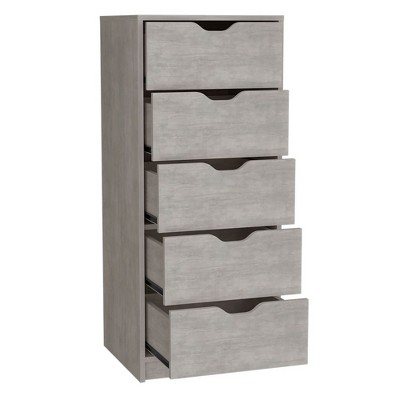 NicBex  5 Drawers Dresser for Bedroom, Modern Style Wooden Drawers with Free Handle,Dressers for Kids Room,Living Room,Entry and Hallway