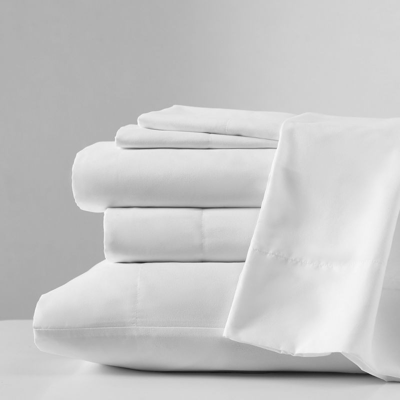 Kenneth Cole New York Brushed Microfiber Sheet Sets (Solid -White)-Full, 1 of 9