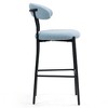 Kumasinova 26'' Counter Height Bar Stools Set of 2, Teddy Fabric Kitchen Island Counter Stool for Kitchen Counter, Upholstered Armless Dining Chair - 2 of 4