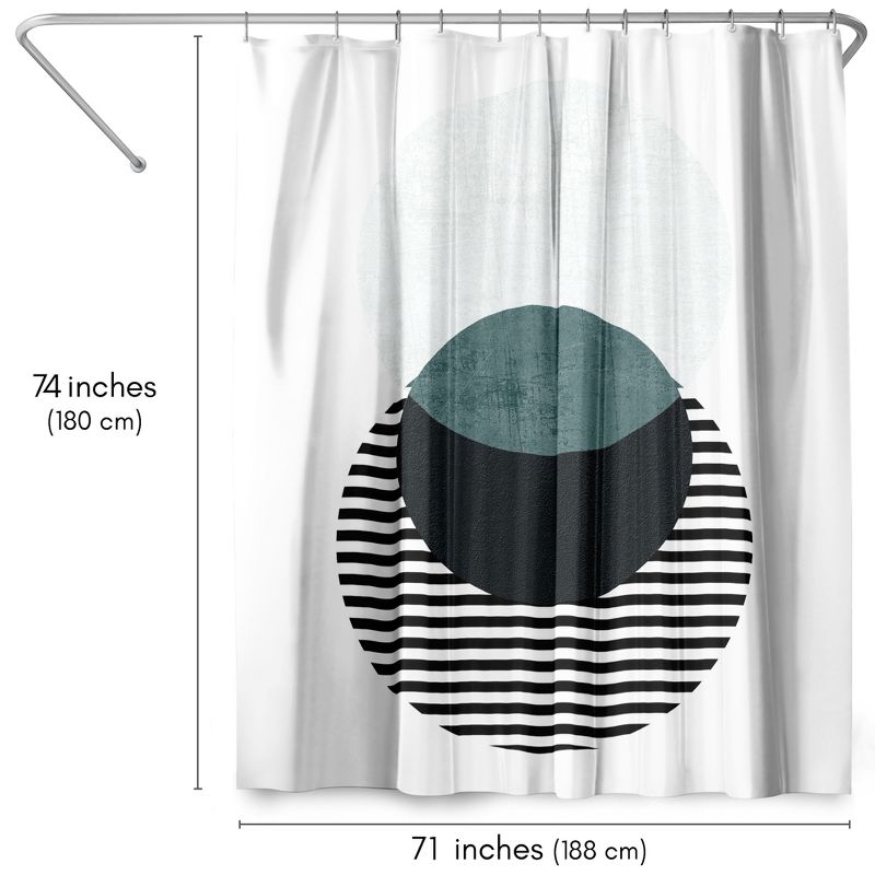 Americanflat 71" x 74" Shower Curtain, Geometric Art 13 by Pop Monica, 3 of 9