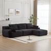 Mocamel Memory Foam 2-Seater Sectional Sofa Pet-Friendly Corduroy Deep Loveseat No Assembly - 2 of 4