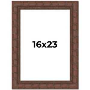 PosterPalooza | 16x23 Wide Bamboo Picture Frame, UV Acrylic, 4 Finishes - Brown, Black, Silver, and Natural - 1 of 4