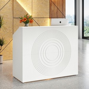 Tribesigns Reception Desk with Counter, 47" Front Desk - 1 of 4