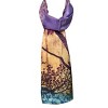 Wrapables Luxurious 100% Charmeuse Silk Long Scarf with Hand Rolled Edges, The Clearing - 4 of 4