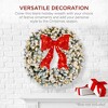 Best Choice Products Artificial Pre-Lit Flocked Fir Christmas Wreath Decoration w/ 2-in-1 LED Lights - 2 of 4