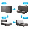 Mjkone Queen Murphy Bed with Charging Station,Space-Saving Cube Cabinet Foldable Bed with Mattress - 3 of 4