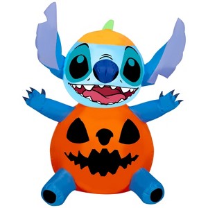 Gemmy Airblown Inflatable Stitch as Pumpkin Disney, 3 ft Tall, Multicolored - 1 of 4