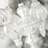 5"H  6.5"H  6"H and 6.75"H Sullivans Metallic Finial Ornament - Set of 4  Silver Christmas Ornaments - 2 of 3