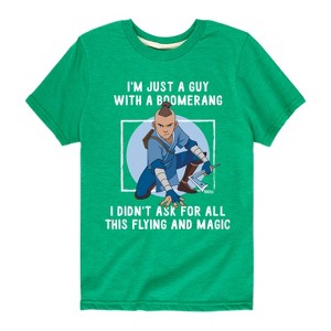 Boys' - Avatar: The Last Airbender - Sokka Just A Guy With a Boomerang Short Sleeve Graphic T-Shirt - 1 of 4