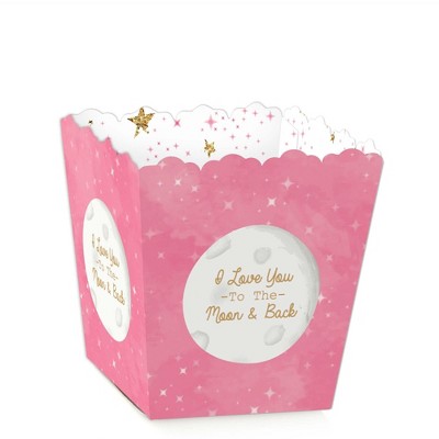 Big Dot of Happiness Pink Twinkle Twinkle Little Star - Party Mini Favor Boxes - Baby Shower or Birthday Party Treat Candy Boxes - Set of 12