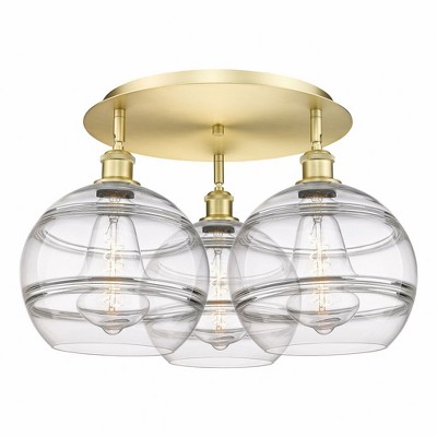 Rochester - 3 Light Flush Mount In Industrial Style-12.63 Inches Tall and 21.75 Inches Wide