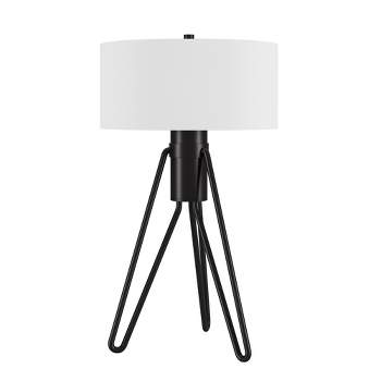 Hampton & Thyme 25" Tall 2-Light Tripod Table Lamp with Fabric Shade