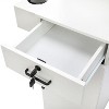 Infurnic Utility Storage Cabinets Elegant Barber Station with Sturdy Wood Equipment Suitable for Hair Salons, White, 23.22"*15.75"*66.93" - 4 of 4