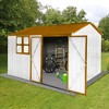 NicBex 10x8Ft Metal Garden Sheds, Outdoor Storage Sheds, Gazebos with a Practical Apex Roof, Carports with Window for Natural Light - 3 of 4