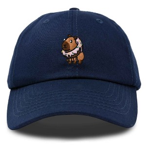 Dalix Capybara Donut Cap Embroidered Dad Baseball Hat Cotton Adjustable Womens - 1 of 4