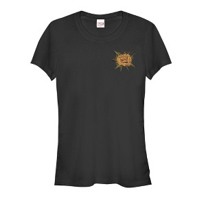 Juniors Womens Marvel Halloween Classic Small Logo T-Shirt - 1 of 3