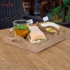 Scalloped Hand-Carved Stackable Wooden Tray - 2 of 4