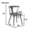 Kumasinova 17.5"H Rustic Farmhouse Dining Chairs Set of 2,Eco-Friendly Rubberwood Armless Chair for Kitchen,Versatile Side Chair,300lbs Max - 3 of 4