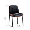 NicBex Set of 2 Retro Faux Leather Dining Chair with Metal Frame,Upholstered Armless Chairs for Kitchen,Living Room - 3 of 4