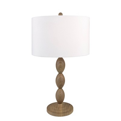 Stacked Bubble Steel Table Lamp Walnut - 3R Studios