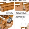 Real Relax Wooden Outdoor Porch Swings with Upgraded 22" Deep Seat, Heavy Duty 880 Lbs Swing Bench Chair for for Patio, Backyard, Garden - 4 of 4