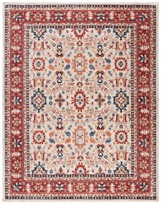 Charleston Heirloom Red/Ivory 8' x 10' Synthetic Rectangular Rug