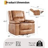Electric Lift Recliner with Massage & Heat - Heavy Duty Adjustable PU Leather Chair for Elderly & Mobility Impaired - 3 of 4