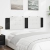 vidaXL Headboard Cushion White and Black 72" Faux Leather - 3 of 4