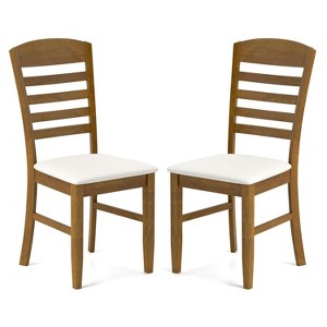 ADILE Wooden Dining Chairs, Upholstered Kitchen Side Chairs, Set of 2 - 1 of 3