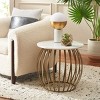 Explorer Round Accent Table - ACC4609A - White Marble/Gold - Safavieh - 2 of 4