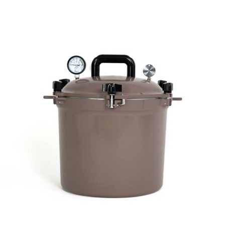 All American Pressure Canner Easy Open close No Gasket Metal to metal Sealing System Barley Brown 21.5 Quart Target