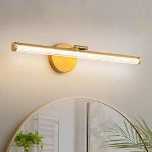Rennnsan Orlyth 22" W Hardwired Liner Aluminum Modern LED Dimmable Wall Sconce Picture Light in Gold - 1 of 4