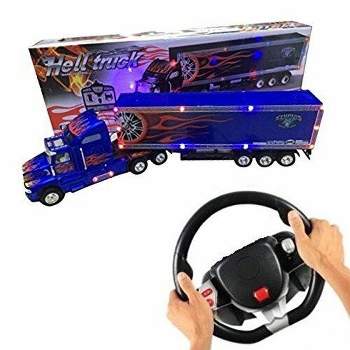 Big-Daddy XL Super Duty Tractor Trailer W/ Lights & Steering Wheel Remote Control