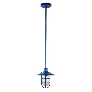 Hudson and Canal 8.25" Wide Lantern Pendant with Glass/Metal Shade - 1 of 4