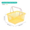 Unique Bargains Plastic Grocery Shopping Toy Organizing Mini Decorative Baskets 6.3" x 3.5" x 5.1" 4 Pcs - 2 of 4