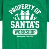 Boys' - Instant Message - Property Of Santas Workshop Christmas Short Sleeve Graphic T-Shirt - 2 of 4