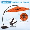 Hyleory 10/11/12 ft. Outdoor Cantilever Umbrella with Cover and Sand Bag, Patio Umbrella Easy Crank, UV Protection for Pool, Deck, Backyard - 4 of 4