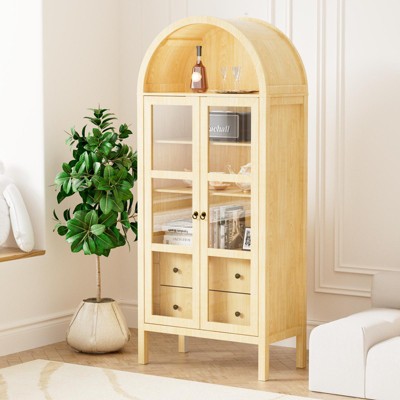 72" Tall Auto Sensor Light Arched Cabinet
